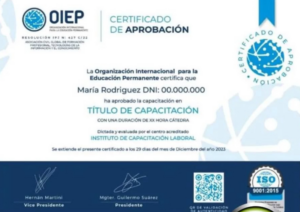 Certificado a Nivel Internacional